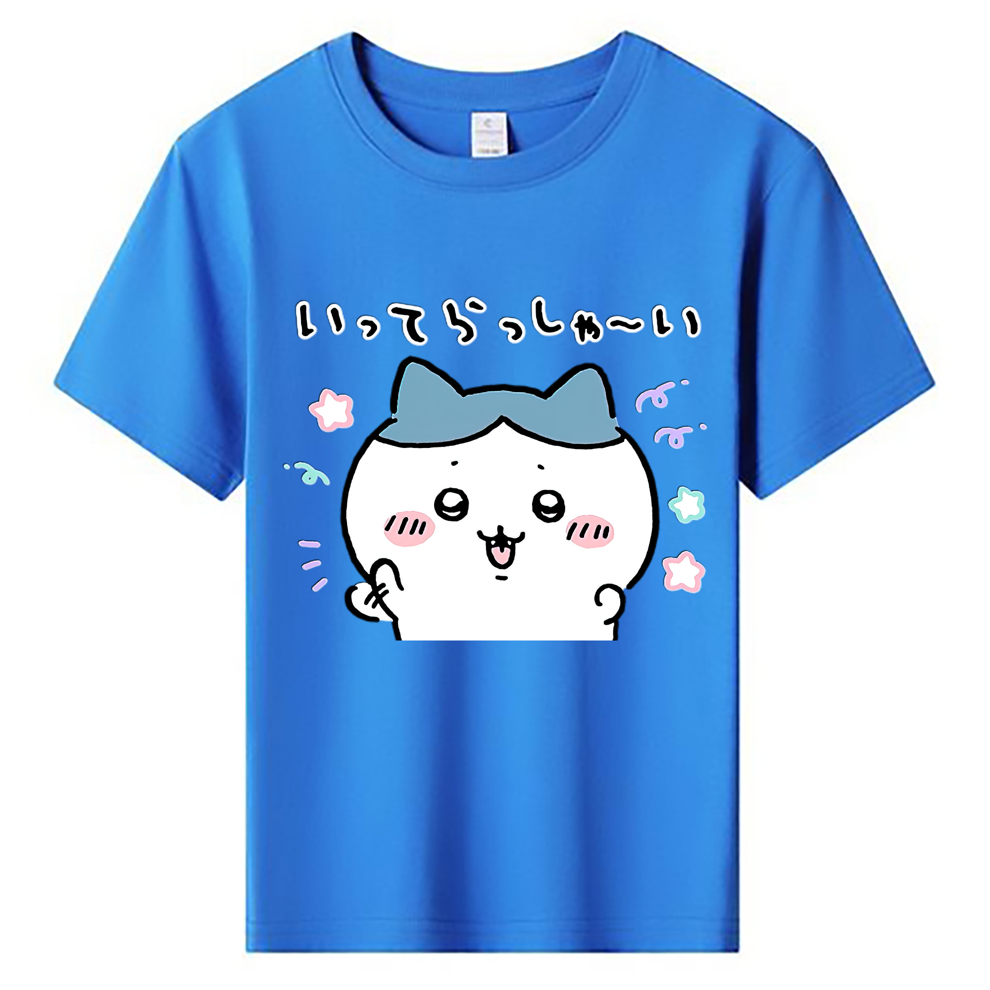 （画像用） ちいかわ ハチワレ Chii-kawa hachiware 綿100％キッズTシャツ（フロントプリント）